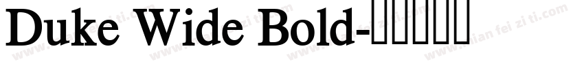 Duke Wide Bold字体转换
